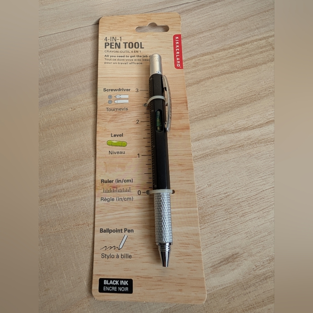 Black Multi-Function Pen Tool (New) Kikkerland